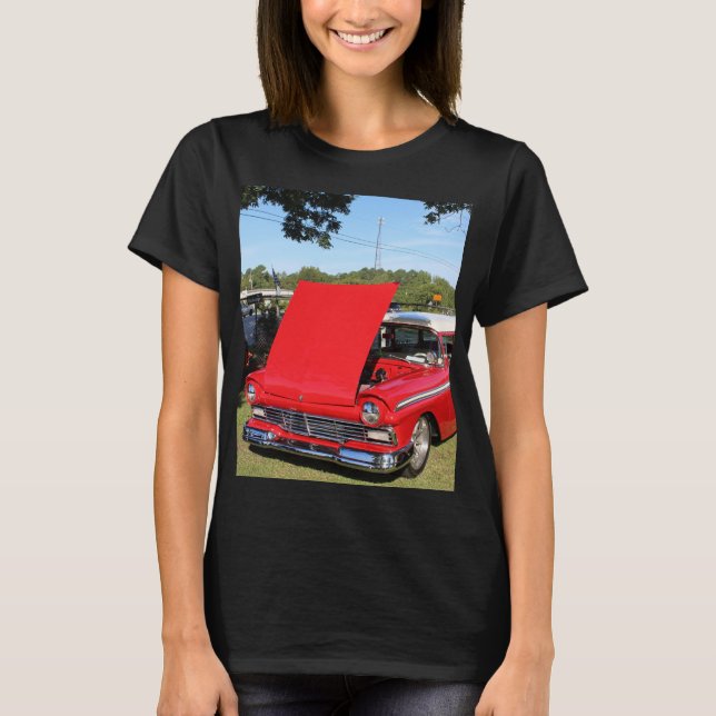 OLD  55 FORD WAGON CLASSIC CAR T-Shirt (Front)