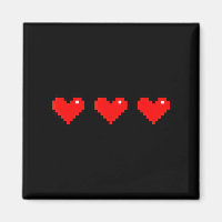 Old 8 Bit Heart Arcade Retro Xel Gamer Valentine's