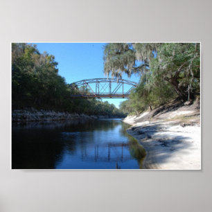 Old Abandoned Bridge at Suwannee Springs Florida Poster