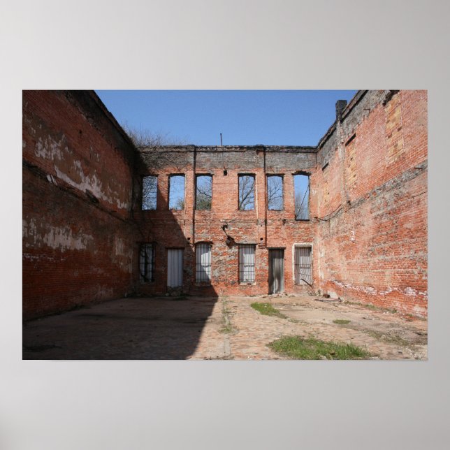 Old Abandoned Building in Shreveport, Louisiana Poster (Front)