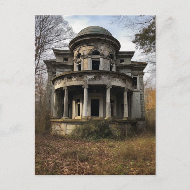 Old Abandoned Rural House Postcard (Front)