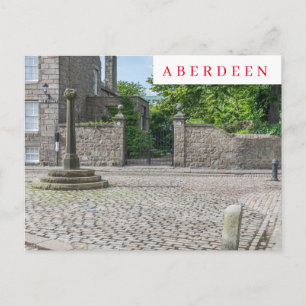 Old Aberdeen Mercat Cross view postcard