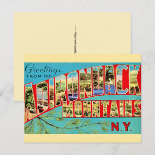 Old Adirondack Mountains Postcard