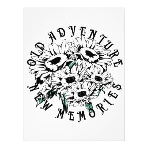Old Adventure New Memories Vintage Floral Summer  Photo Print