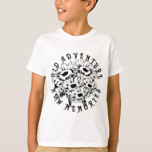 Old Adventure New Memories Vintage Floral Summer T-Shirt