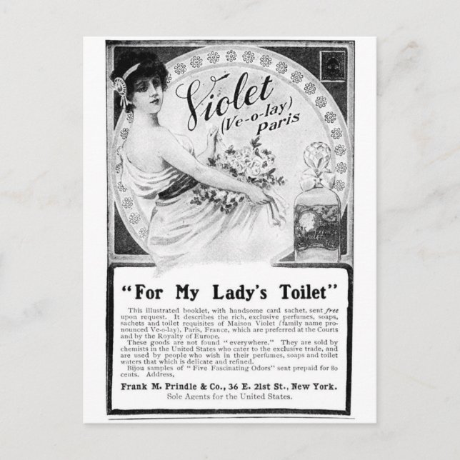 Old Advert For My Lady’s Toilet Postcard (Front)