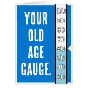 Old Age Gauge -  60th Birthday Card