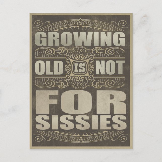 Old Age Humour Postcard (Front)