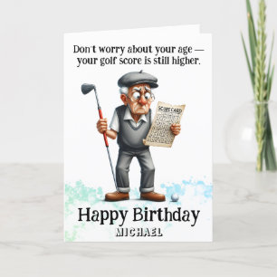 *~* Old Age Man -  AP94  Golf Birthday Card