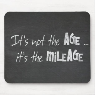 Old age quote on chalkboard mouse mat