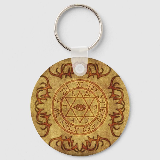 old age wicca- protective key ring (Front)