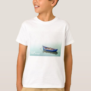 Old Aiola boat. Small rowboat in Seixal Bay. T-Shirt