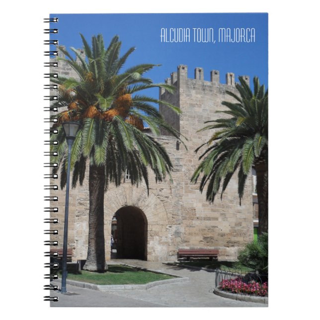 Old Alcudia Town Majorca Spain Vacation Souvenir Notebook (Front)