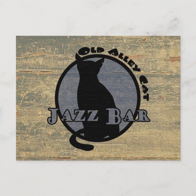 Old Alley Cat Jazz Bar Postcard (Front)