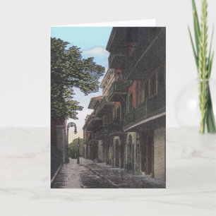 Old Alley In French Quarter Holiday Card