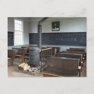Old American Classroom Postcard