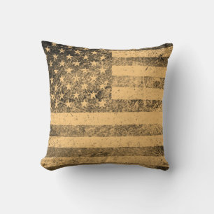 Old American Flag Grunge Cushion