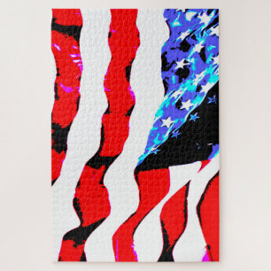 Old American flag Jigsaw Puzzle