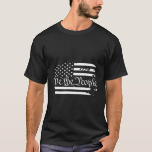 Old American Flag Patriotic 1776 We The People Usa T-Shirt