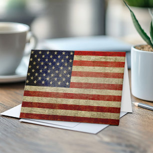 Old American Flag - Patriotic Greeting Card