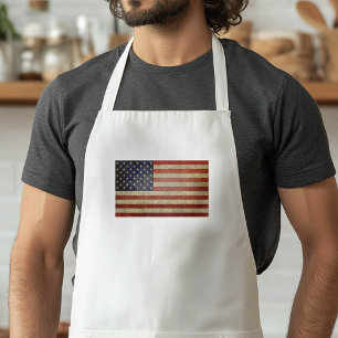 Old American Flag Standard Apron