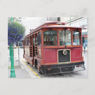 Old Anchorage trolley, Alaska Postcard