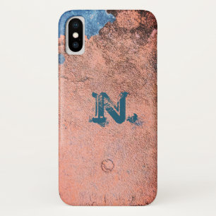 Old Ancient Copper Metal Imitation & your Monogram iPhone X Case