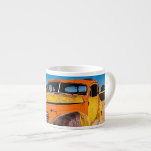 Old and abandoned car in Solitaire, Namibia Espresso Cup