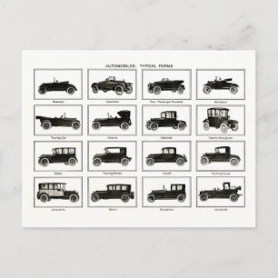 Old and classic car (retro auto): Vintage Cars Postcard