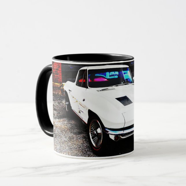 Old and Classic Corvette Art Mug Cup (Front Left)