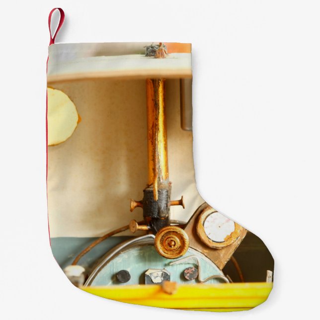 Old and dirty interior scratch build design of min small christmas stocking (Front)