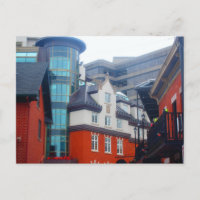 Old and New Buildings Downtown Vieux Hull Postcard