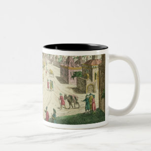 Old and New Delhi (aquatint) Two-Tone Coffee Mug