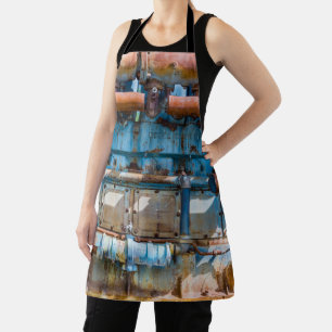 Old and rusty Atlas Imperial diesel engine at Inde Apron