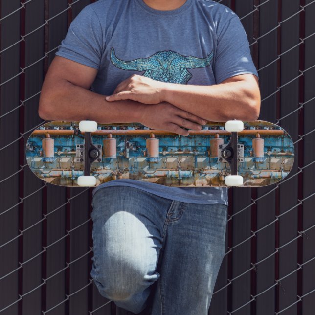 Old and rusty Atlas Imperial diesel engine at Inde Skateboard (Outdoor 3)