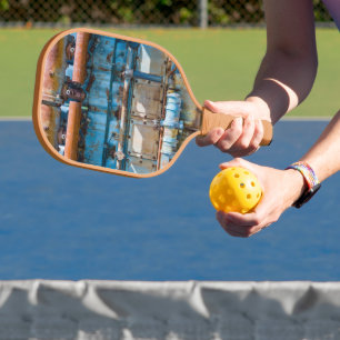 Old and rusty Atlas Imperial diesel engine Pickleball Paddle