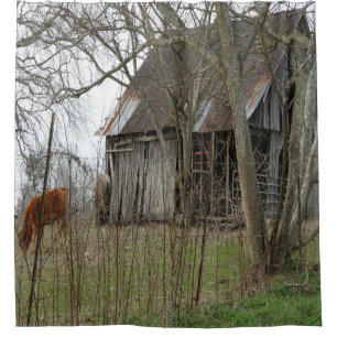 Old Antique Barn Shower Curtain