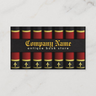 Old Antique Bookstore Book Dealer Business Cards