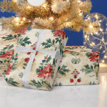 Old Antique Christmas Damask Wrapping Paper<br><div class="desc">Beautiful old antique Christmas damask gift wrapping paper.</div>