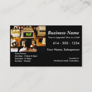 Old Antique Computer Repair Sales Business Card