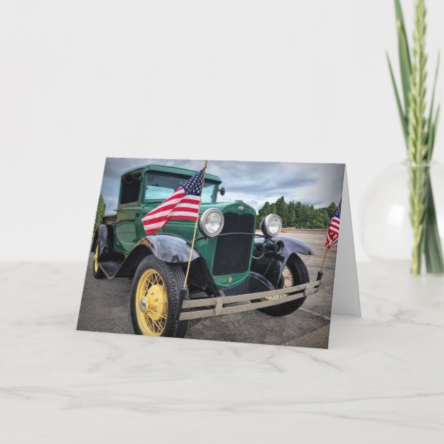 Old Antique Ford Truck Card (Front)