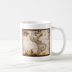 Old Antique North & South America Map Coffee Mug