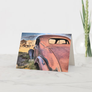 Old Antique Red Car, Bodie CA Blank Greeting Card