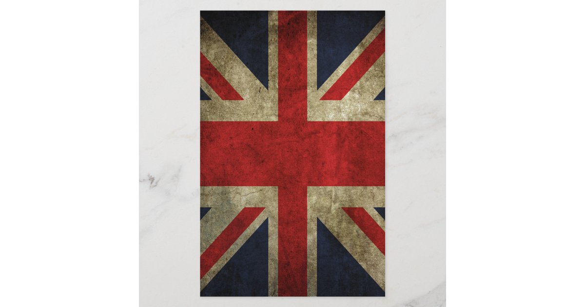 Old Antique UK British Union Jack Flag | Zazzle