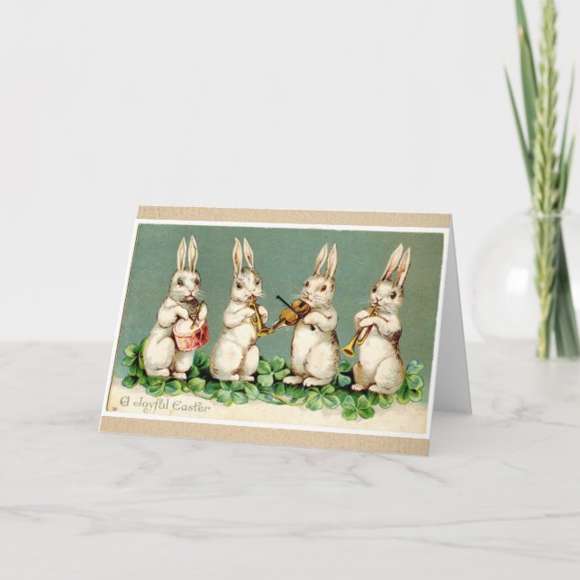 Old Antique Vintage Easter greetings Holiday Card (Front)