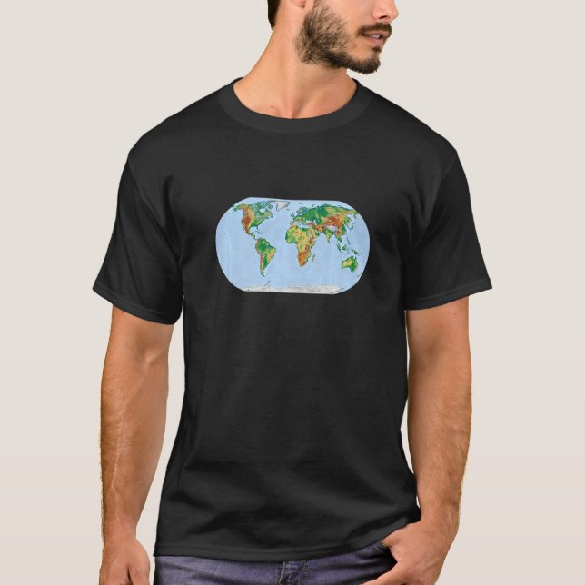Old Antique Vintage Map World   T-Shirt (Front)
