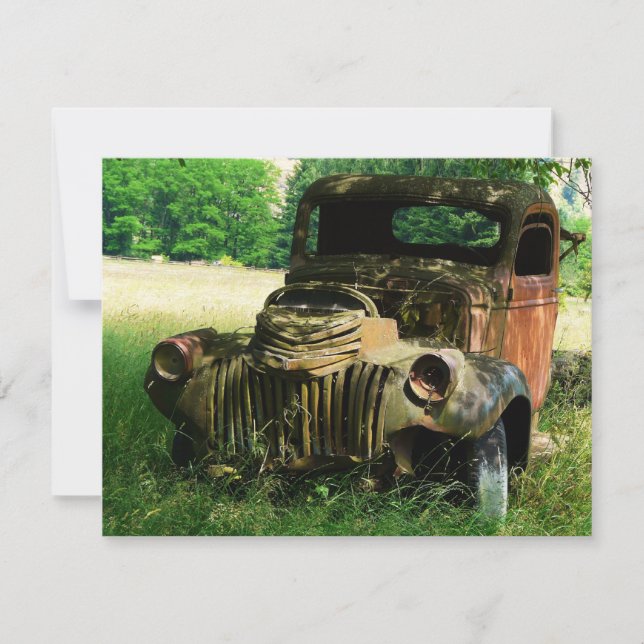 Old Antique Vintage Truck Invitation (Front)
