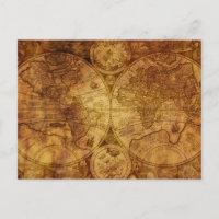 Old Antique World Map Historical