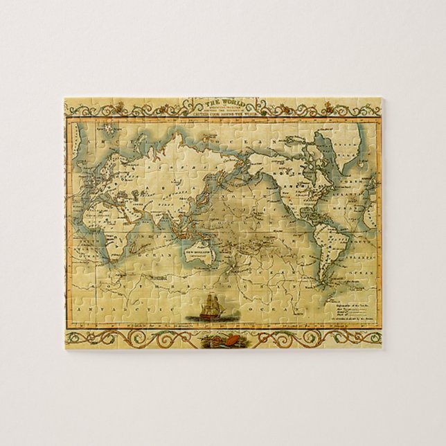 Old Antique World Map Jigsaw Puzzle (Horizontal)