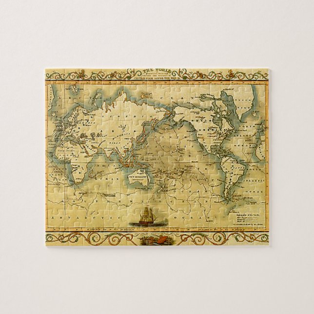 Old Antique World Map Jigsaw Puzzle (Horizontal)